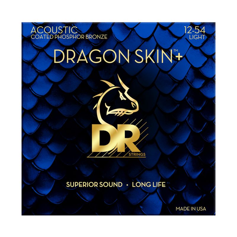 Набор струн DR Strings DRAGON SKIN+ Acoustic Phosphor Bronze - Light (12-54)